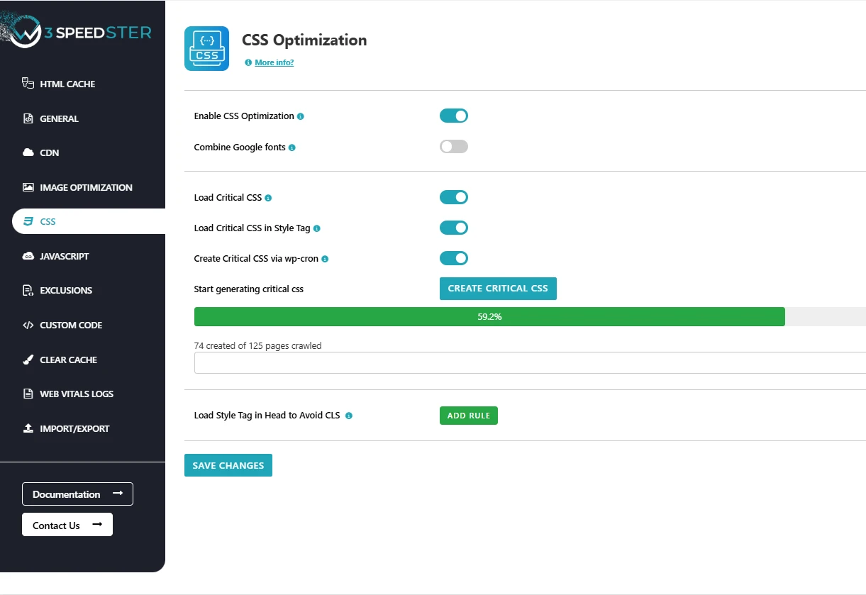 Enable CSS Optimization